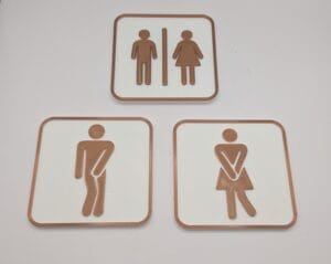 Bathroom signs